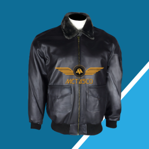 Mens Leather Bomber Jacket